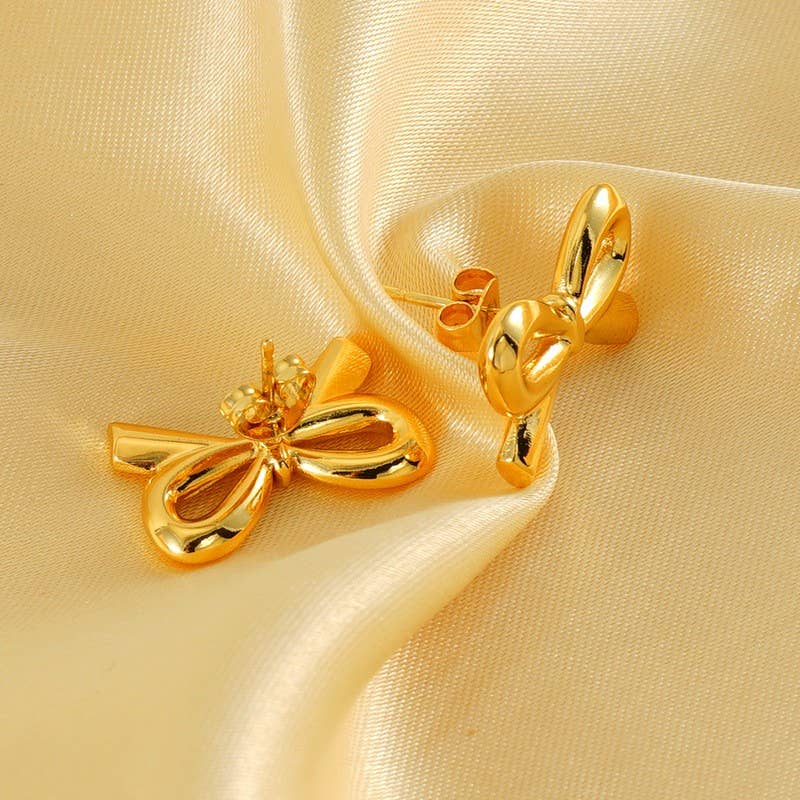 BOW STUD EARRINGS